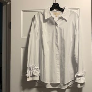 Brand new Michael Kors white blouse. Size Large